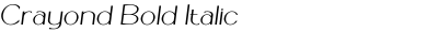 Crayond Bold Italic
